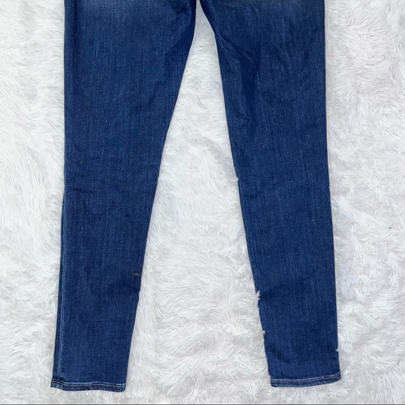 MADEWELL Women’s Curvy High-Rise Skinny Blue Denim Jeans 29 Tall - Picture 10 of 15